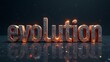 © Oxana39 - Glowing evolution text design with metallic texture and sparkling effects