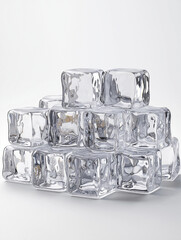 Wall Mural - ice cubes, ice texture, frozen ice texture, frozen surface