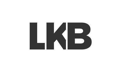 Poster - LKB logo design template with strong and modern bold text. Initial based vector logotype featuring simple and minimal typography. Trendy company identity.