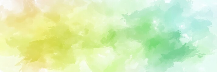 Poster - vibrant yellow and green watercolor background