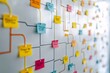 © masud - Colorful Sticky Notes Mind Map On Whiteboard For Brainstorming And Project Planning