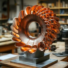 Poster - Exploring the art of motion a contemporary kinetic sculpture studio unveiling mechanized creativity and dynamic expression