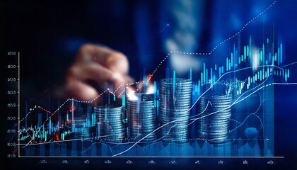 Business audit stock financial finance management on analysis data strategy with graph
