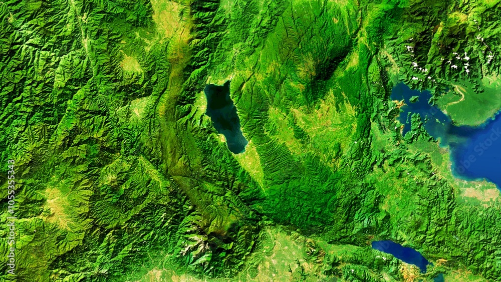 High Resolution Views 4K Poso of Celebes Indonesia Map, High Resolution Satellite View With ...