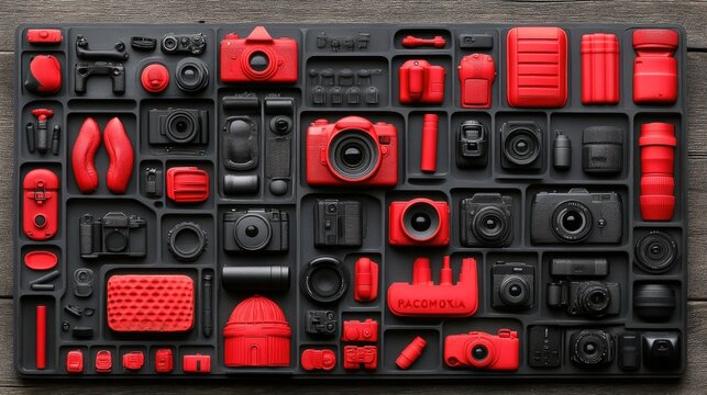 2025 formed from iconic landmarks and camera symbols, celebrating travel and photography in a unique composition.