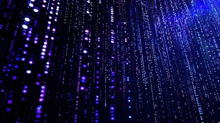 Poster - Binary code abstract technology. Wallpaper of binay data falling