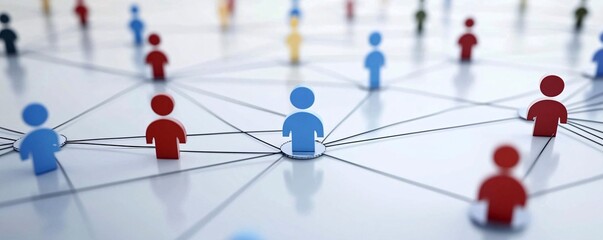 Poster - Network connecting people, building community, and sharing information