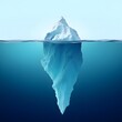 © TensorSpark - Iceberg showing vast underwater mass, symbolizing hidden depths beneath the surface.