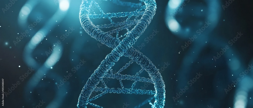 DNA structure depicted as an abstract background for medical and ...