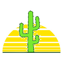 Sunset Sun Cactus Plant Prickly Spines Desert Cacti Flowers Garden Plants Nature Lovers Pretty Beautiful Pot Flower Little Hobby Gardeners Love Blooming Meadows Gardening Cool Drawing Comic Cartoon