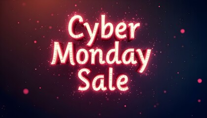 Cyber Monday Sale background with sparkles and copy space