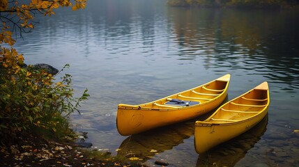 Yellow canoes