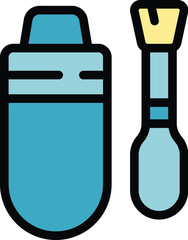 Poster - This vector icon represents nasal spray treatment using medical equipment, perfect for healthcare and medical topics