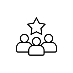 Poster - Leadership outline icons, minimalist vector illustration ,simple transparent graphic element .Isolated on white background