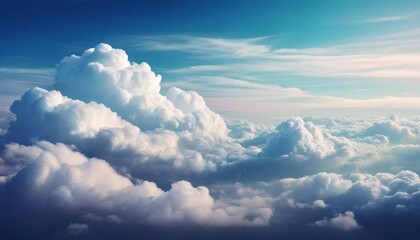 Wall Mural - background with soft layered clouds under a cloudy sky