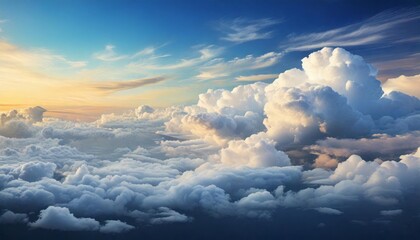 Wall Mural - background with soft layered clouds under a cloudy sky