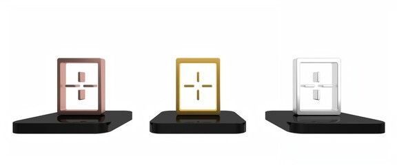 Poster - Colorful Portable video game console icon isolated on white background. Gamepad sign. Gaming concept. Minimalism concept. 3D render illustration