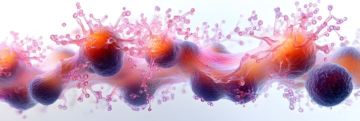 Aufkleber - Captivating Cosmic Collision - Vibrant Fluid Dynamics in an Abstract Digital Landscape. Swirling,luminous colors and energetic motion create a mesmerizing.