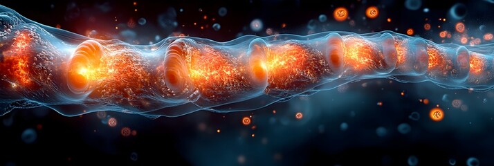 Poster - Captivating image depicting a powerful,energetic cosmic explosion of radiant,fiery flames bursting forth from the depths of the mysterious and universe. The image showcases the dynamic,luminous.