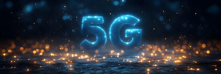 Poster - Communication industry revolutionized by 5G networks,offering enhanced connectivity,high-speed data transmission,low latency,and improved efficiency for businesses,smart devices.