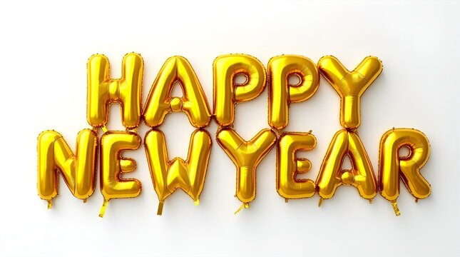Happy new year celebration., balloon, celebration, yellow, design, christmas, new year, number, shiny, party