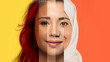 © master1305 - Collage made of female faces of different ethnicities and cultural expressions. Beauty in diversity and inclusivity. Concept of social equality, human rights, freedom, diversity, acceptance