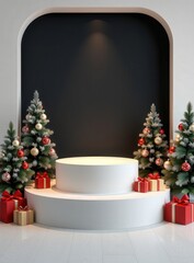 Wall Mural - christmas tree and gift box