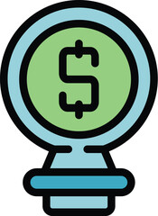 Poster - Money making machine is generating dollar currency in this icon about passive income and business