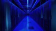 © sutinah - Server Room Interior with Blue Lighting