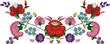© Golana Studio - Hungarian Kalocsai Embroidery Flower Embroidery, Abstract Floral Motifs. Edge Decoration Trim Border Decoration. Designs For Fexture, Fabric, Clothing, Wrapping, Decoration, etc. Vector Illustration.