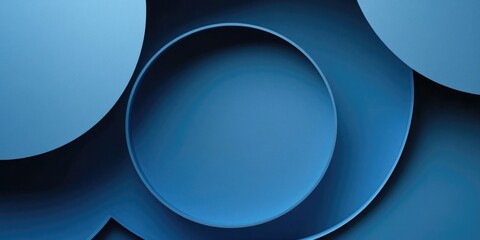 Circular object on blue background