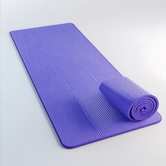 A yoga mat on a white background.