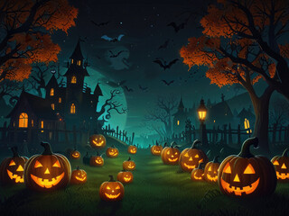 Holiday event halloween background concept illustration