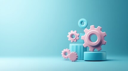 Poster - Innovative gear mechanisms in a modern design showcase for technology enthusiasts