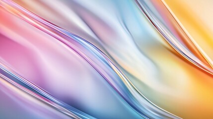 Poster - Holographic Parallelogram with Iridescent Edges - Vibrant Metallic Glow Reflecting Futuristic Light in Abstract Design Perfect for Modern Projects