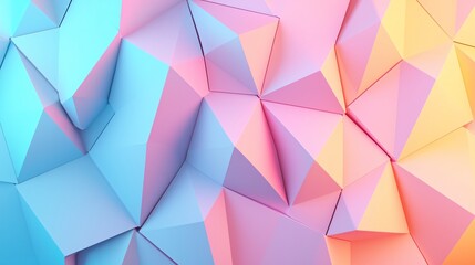 Poster - Iridescent Holographic Trapezoid - Vibrant Gradient Light Reflections on Sharp Metallic Edges Perfect for Modern Design and Abstract Art