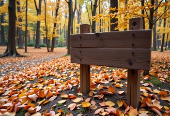 Canvas Print - bench in autumn park