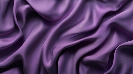 Poster - Violet wave patterned fabric representing the 2022 color trend Stylish textile backdrop with a textured surface viewed from above