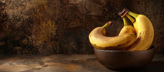 Wall Mural - Delicious banana dishes showcased in a copy space image