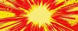 © Prichachai - Vibrant comic-style explosion graphic with dynamic red and yellow burst effect, evoking energy and excitement, perfect for dynamic visual projects.