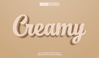 Poster - editable 3d text style effect - creamy text effect template