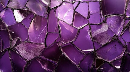 Aufkleber - Purple broken glass texture banner