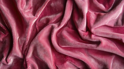 Leinwandbilder - Dark pink panne velvet fabric texture featuring elegant folds