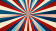 © Muhammad - Red White and Blue starburst background ,Composition of blue and red stars and stripes ,Retro grunge ray sun burst abstract background