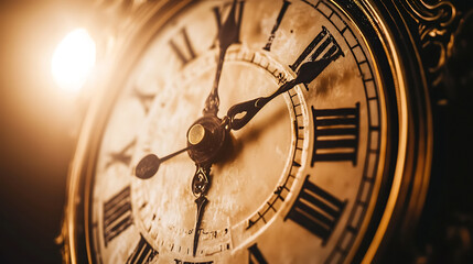 Antique clocks, wallpaper, a long-lived timepiece