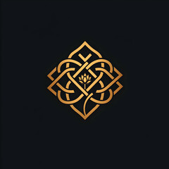 Fototapete - Sleek Logo Design Featuring Interlocking Geometric Shapes in Modern Aesthetic