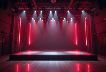 Wall Mural - spotlight on stage