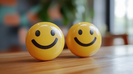 Bright smiley faces bringing joy and positivity to any setting