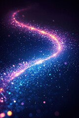Poster - a vibrant and mesmerizing abstract background featuring swirling particles of light in various hues,