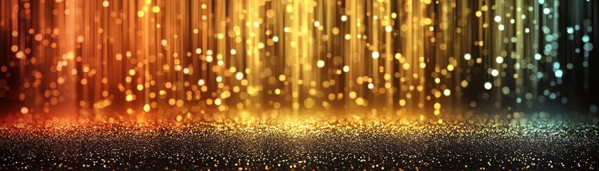 Poster - a vibrant and shimmering abstract background filled with colorful bokeh lights, perfect for festive 